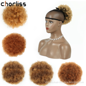 Factory Price Top Quality Chorliss For Black Women Explosive Chignon Synthetic Puff Drawstring Ponytail Chignon Bun Hair